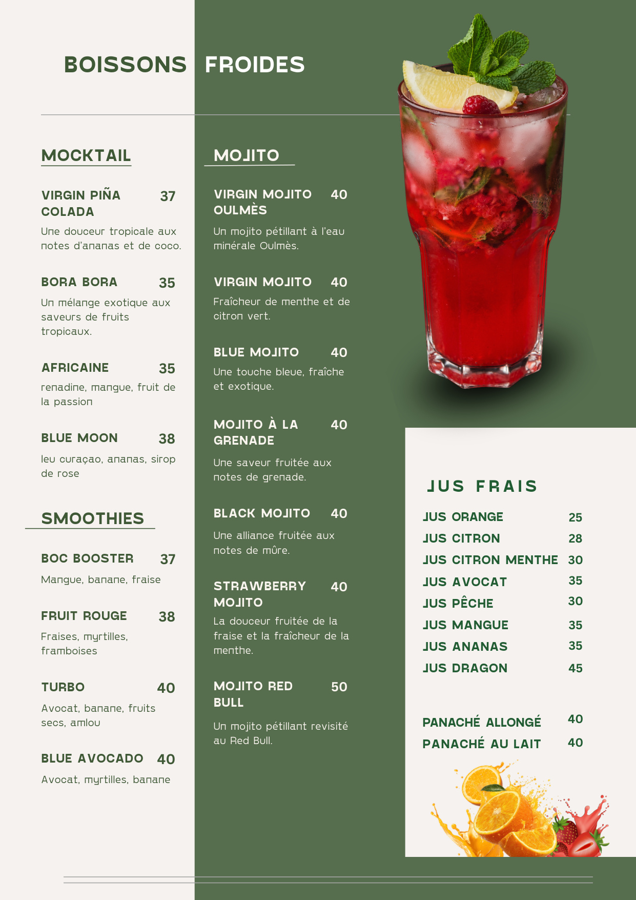 Boissons Froides